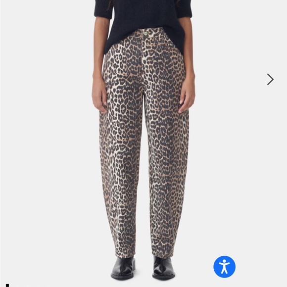Leopard Denim Stary Jeans Ganni - Picture 4 of 10